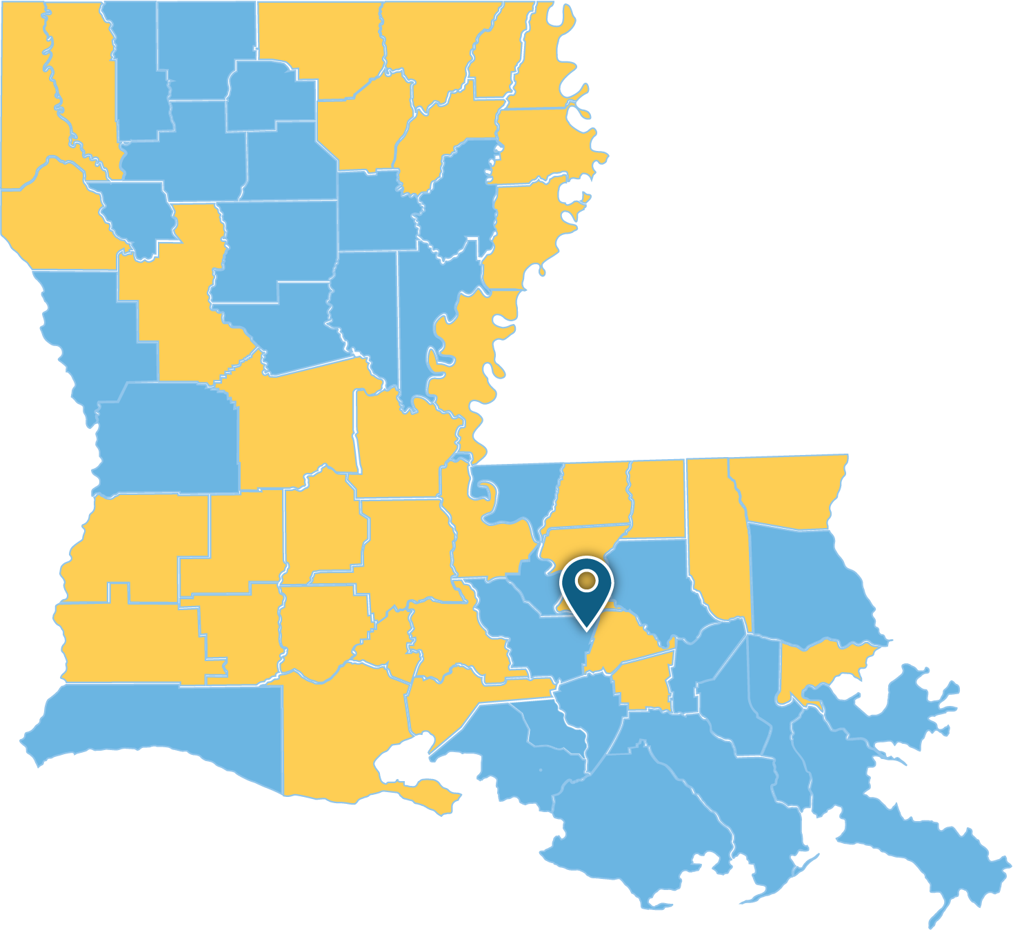 Interactive Map of Louisiana